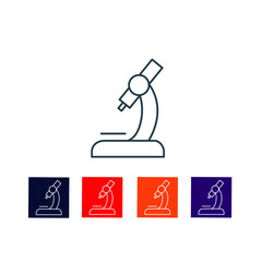 Microscope thin line icon stock illustration.