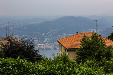 View of Como Town and Lake from the House on the Hill above Como
