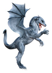 Obraz premium 3D Rendering Fairy Tale Dragon on White