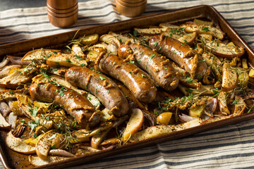 Homemade Baked Sausage and Apples