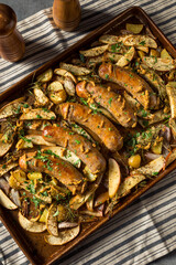Homemade Baked Sausage and Apples
