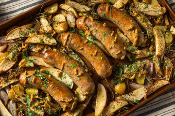 Homemade Baked Sausage and Apples