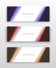 Set of Vector flyer templates. Futuristic background with copy space for inspirational and encouraging thoughts