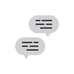 Talk bubble speech icon. Chat on line, dialog symbol. Text balloon.