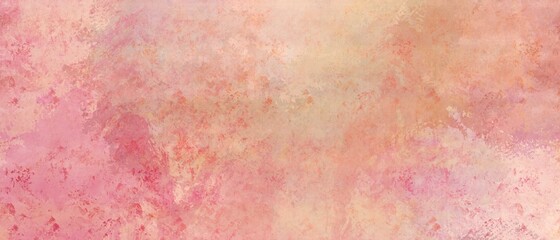 ペンキ風のテクスチャのピンクとオレンジの抽象背景　硬い質感のバナー　ザラザラ　ヴィンテージ