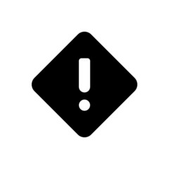 Exclamation mark vector icon. Danger alarm illustration white isolated background. warning symbol or logo.