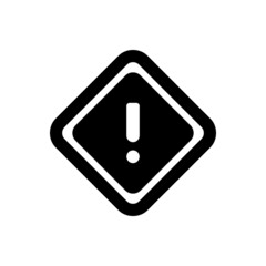 Exclamation mark vector icon. Danger alarm illustration white isolated background. warning symbol or logo.