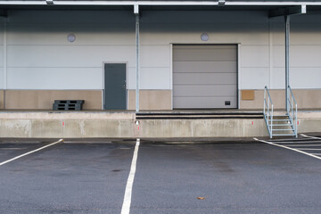 Fototapeta na wymiar Empty loading dock at a industrial building
