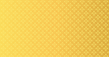 Thai pattern gold luxury background for covers, brochures, and web, internet ads. Vector line Thai illustration