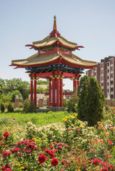 Golden abode of Buddha Shakyamuni  (Burkhan Bakshin Altan Sume) in Elista. Republic of Kalmykia. Russia