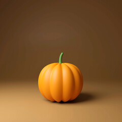 3d rendered illustration of a big, orange, pumpkin