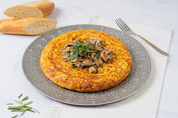 Spanish Omelette with Mushroom