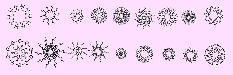 Mandala art pattern pack for graphic element