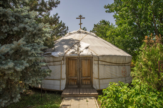 Marching ulus church of St. Nicholas Wonderworker in Elista. Republic of Kalmykia. Russia
