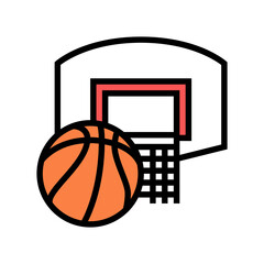 basketball team game color icon vector. basketball team game sign. isolated symbol illustration