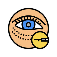 eye surgery color icon vector. eye surgery sign. isolated symbol illustration