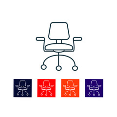 Office Armchair thin line icon stock illustration.