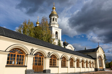 Naklejka premium Church of the Archangel Michael in the village of Merkushino