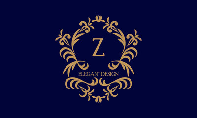 Exquisite monogram template with the initial letter Z. Logo for cafe, bar, restaurant, invitation. Elegant company brand sign design.