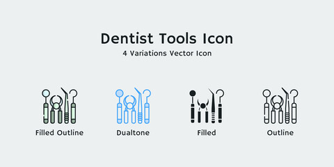 Tool icon used by dentists to protect teeth vector graphics
