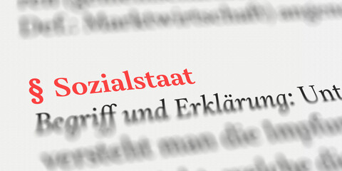 Sozialstaat im Buch mit Paragraph Zeichen