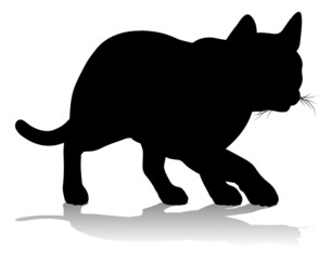 Silhouette Cat Pet Animal