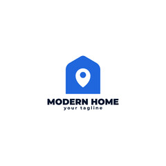 Modern building logo for real estate and construction business