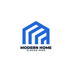 Modern building logo for real estate and construction business