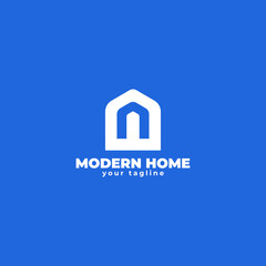 Modern building logo for real estate and construction business