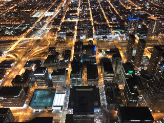 Chicago city at night - 456771376