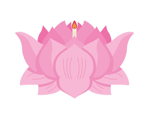 lotus raft with candle