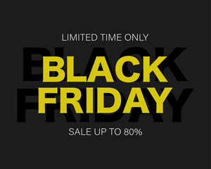 Black friday banner. Vector illustration.