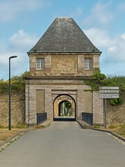 Fototapeta na wymiar Gate building of the Calais Citadel, France