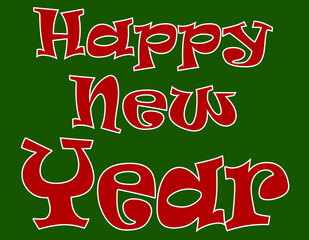 Happy New Year winter vector colorful illustration, wallpaper and background