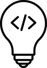 Coding Bulb Isolated Vector icon which can easily modify or edit

