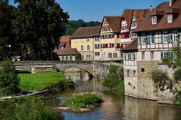 frame houses at the old town of Schwäbisch Hall
