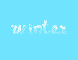 winter vector colorful illustration, wallpaper, background and design