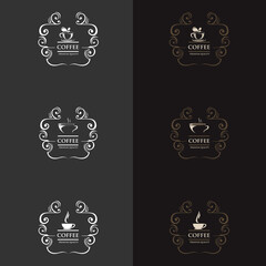 Coffee shop logo. Coffee Logo. Set of modern vintage coffee shop logos. Vector illustration.