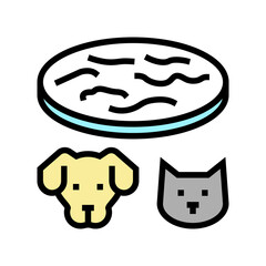 tapeworm animal disease color icon vector. tapeworm animal disease sign. isolated symbol illustration