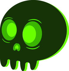 skull Halloween. vector illustration. Happy Halloween
