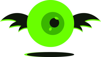 winged eye Halloween. vector illustration. Happy Halloween