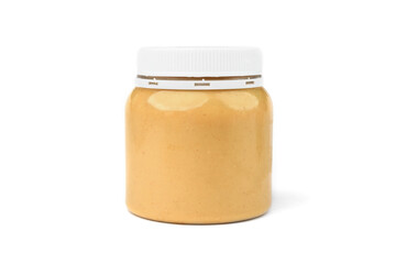 Peanut butter isolated on white background.