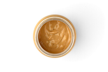 Peanut butter isolated on white background.