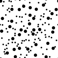 Black dots on white seamless pattern svg vector illustration