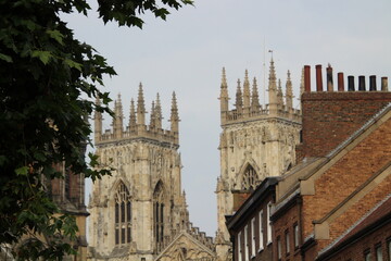 Fototapeta na wymiar York minster Cathedral England 8th of September 2021.views of York minster showing the magnificent building 