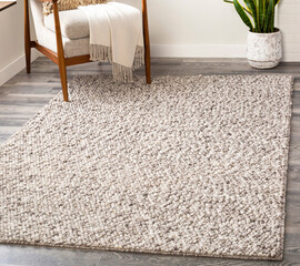 Modern grey geometric floor living area rug and interior room rug texture design.