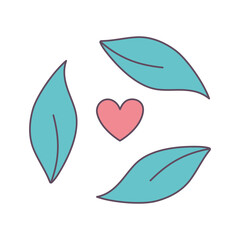 ecology leaves and heart