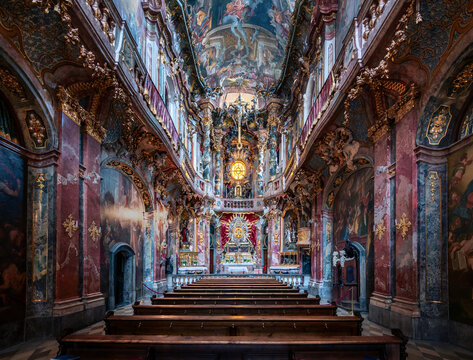 Asam Church Interior (Asamkirche) - Munich, Bavaria, Germany