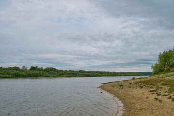 river and clouds