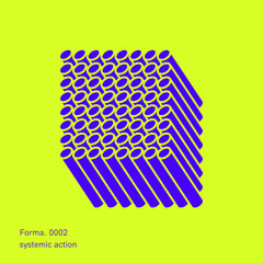 Geometric Vector Shape. Figure isolated on background.